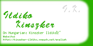 ildiko kinszker business card